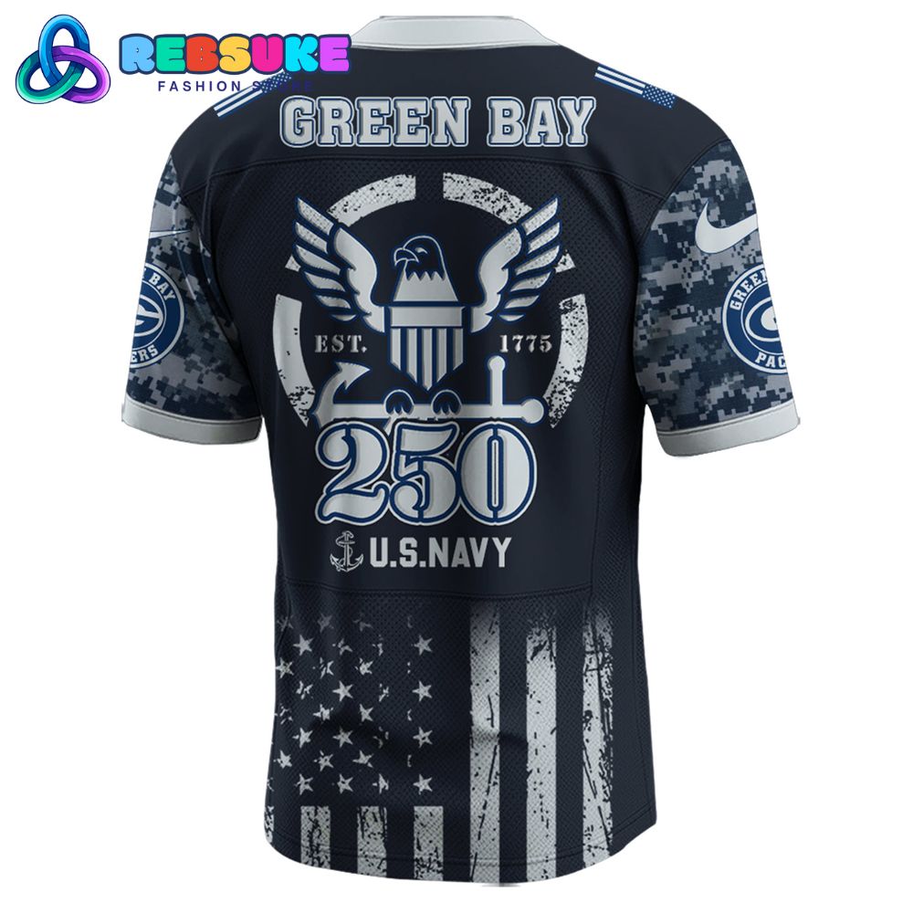 Green Bay Packers NFL x U.S. Navy 250th Birthday Celebration Jersey Green Bay Packers NFL x U.S. Navy 250th Birthday Celebration Jersey