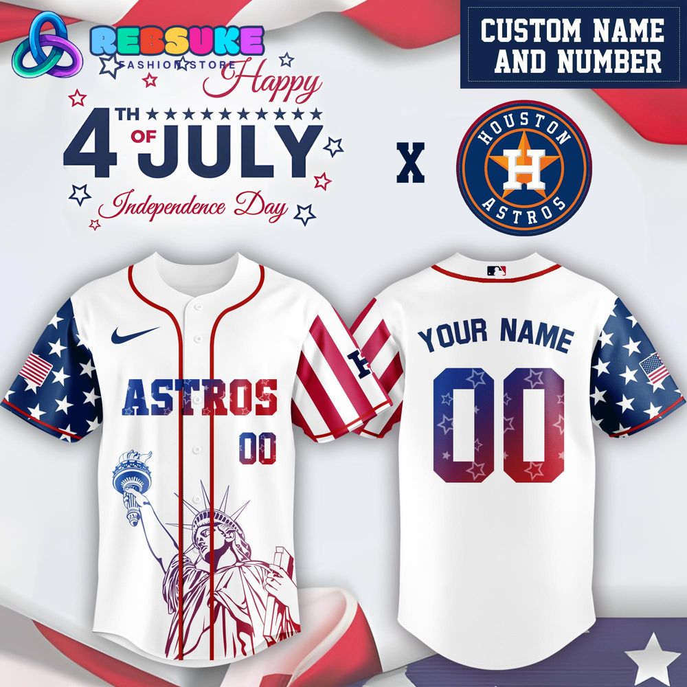 Houston Astros x 4th Of July USA Baseball Jersey 2025 Houston Astros x 4th Of July USA Baseball Jersey 2025