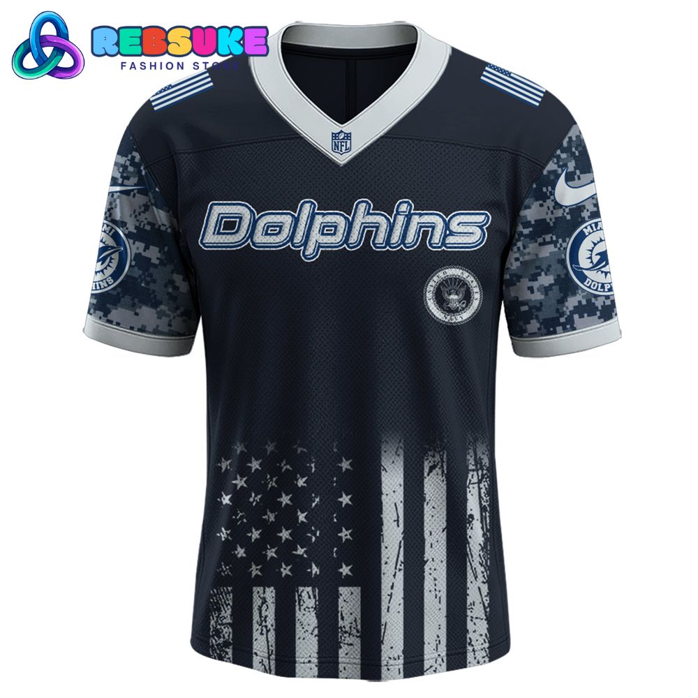Miami Dolphins NFL x U.S. Navy 250th Birthday Celebration Jersey Miami Dolphins NFL x U.S. Navy 250th Birthday Celebration Jersey
