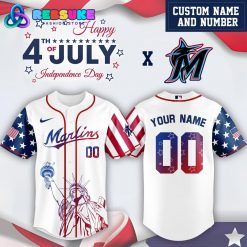 Miami Marlins x 4th Of July USA Baseball Jersey 2025