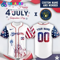 Milwaukee Brewers x 4th Of July USA Baseball Jersey 2025