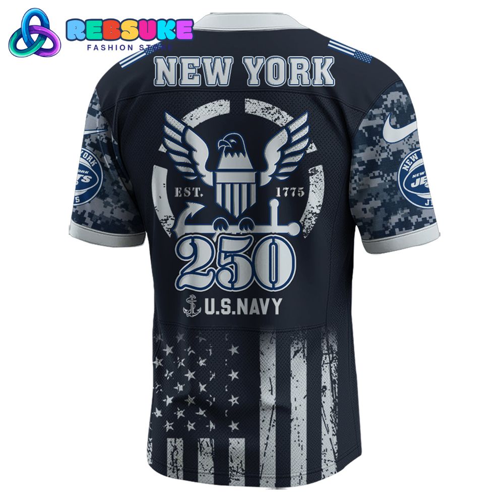 New York Jets NFL x U.S. Navy 250th Birthday Celebration Jersey New York Jets NFL x U.S. Navy 250th Birthday Celebration Jersey
