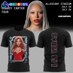 Cowboy Carter Tour Beyoncé x Las Vegas Limited Edition 2025 Black Shirt
