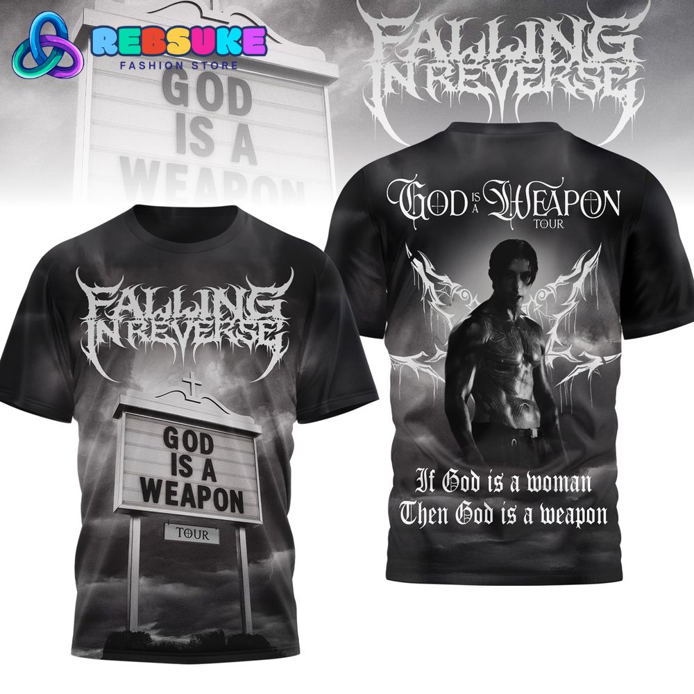 Falling In Reverse God Is A Weapon Tour 2025 Shirt Falling In Reverse God Is A Weapon Tour 2025 Shirt