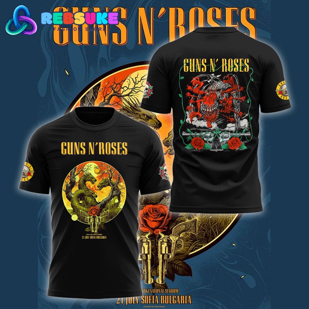 Guns N' Roses Vasil Levski Stadium in Sofia Special Shirt Guns N' Roses Vasil Levski Stadium in Sofia Special Shirt
