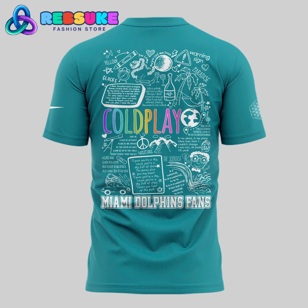 Miami Dolphins x Coldplay World Tour 2025 Limited Edition Shirt