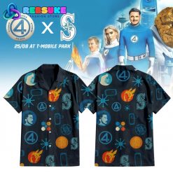 Seattle Mariners x Fantastic Four First Step Hawaiian Shirt