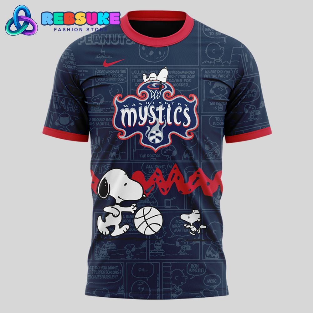 Washington Mystics Celebrating 75 Years Of Peanuts Shirt 2025 Washington Mystics Celebrating 75 Years Of Peanuts Shirt 2025