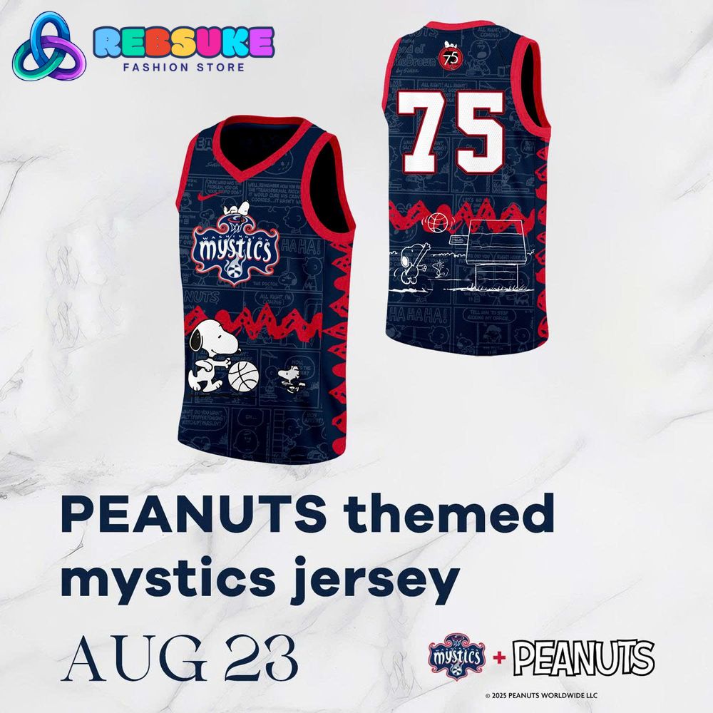Washington Mystics x Peanuts Celebrating 75 Years Basketball Jersey