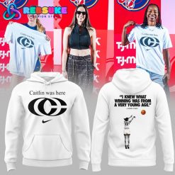Caitlin Clark New Logo White Caitlin was here Hoodie