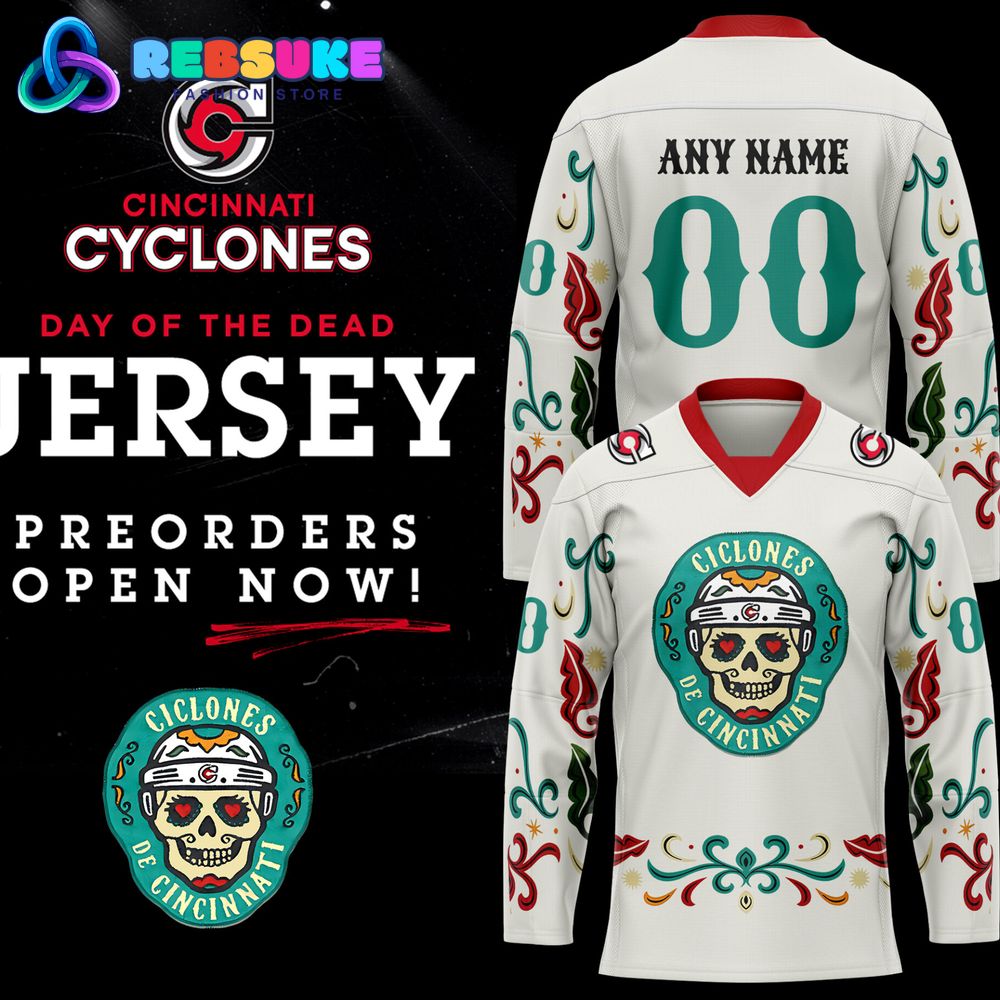 Cincinnati Cyclones x Day Of The Dead Limited Hockey Jersey Cincinnati Cyclones x Day Of The Dead Limited Hockey Jersey