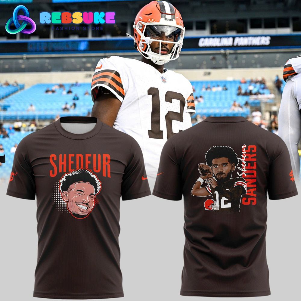 Cleveland Browns x Shedeur Sanders Brown Graphic Player Shirt Cleveland Browns x Shedeur Sanders Brown Graphic Player Shirt
