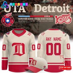 Detroit Red Wings 2025 Hometown Heroes Night Red Hockey Jersey