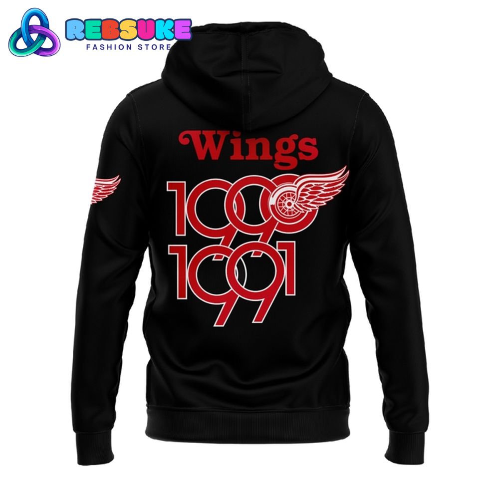 Detroit Red Wings 91 Sergei Fedorov Special Black Hoodie Set Detroit Red Wings 91 Sergei Fedorov Special Black Hoodie Set