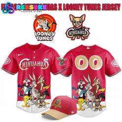 El Paso Chihuahuas x Looney Tunes Custom Name Baseball Jersey
