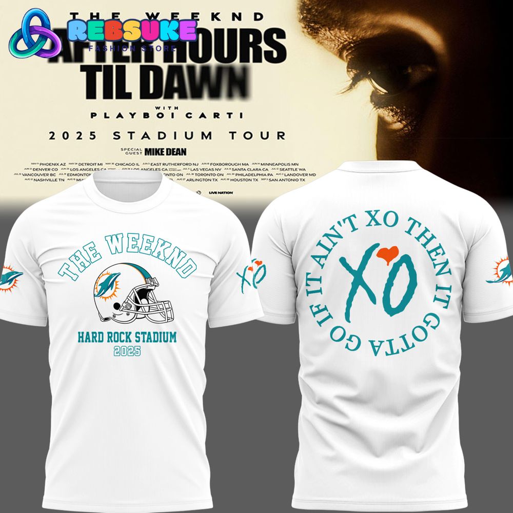 Miami Dolphins x After Hours til Dawn Tour 2025 Limited Shirt