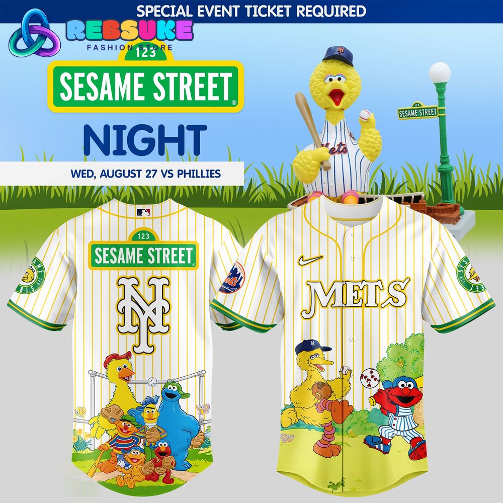 New York Mets x Sesame Street Night Jersey 2025 New York Mets x Sesame Street Night Jersey 2025