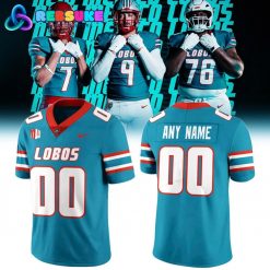 Turquoise University of New Mexico Lobos Football Jersey 2025