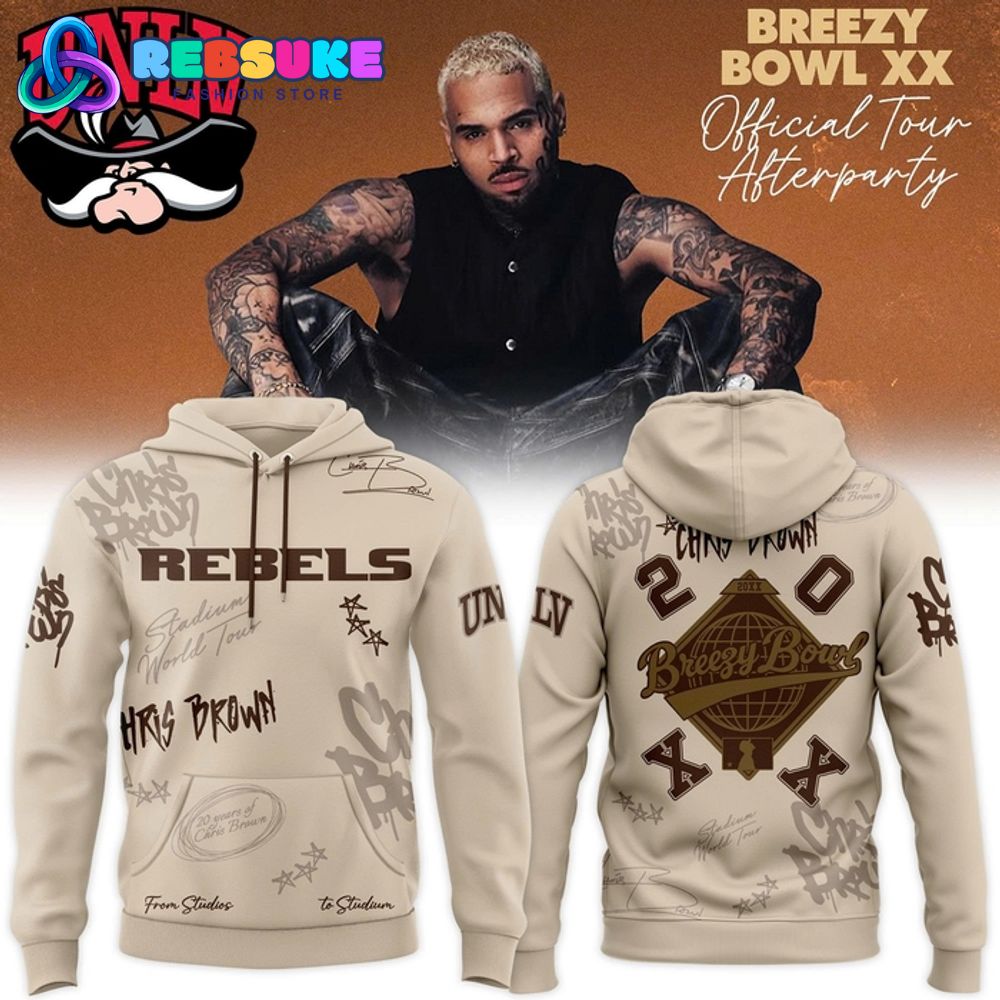 UNLV Rebels Chris Brown Breezy Bowl XX Tour 2025 Hoodie