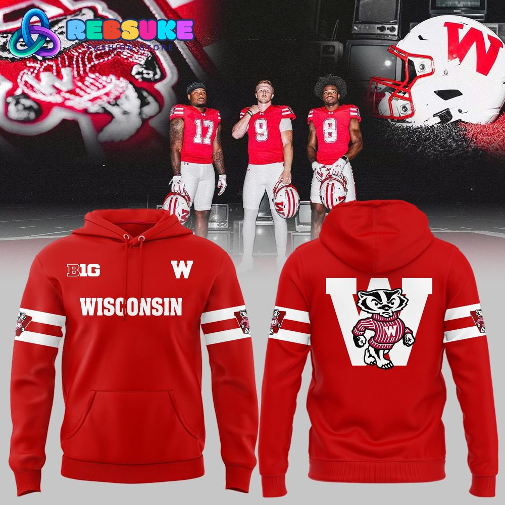 Wisconsin Badgers Football Throwback Uniforms Hoodie 2025 Wisconsin Badgers Football Throwback Uniforms Hoodie 2025