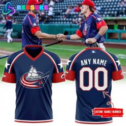 Columbus Clippers x Columbus Blue Jackets 2025 Special Jersey