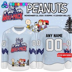 Hartford Wolf Pack x 2025 Peanuts Night Hockey Jersey