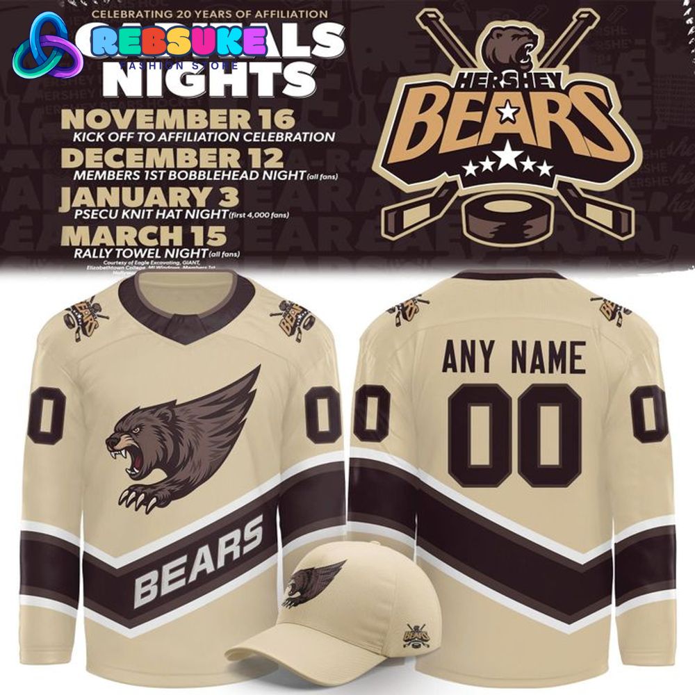 Hershey Bears 2025 Capitals Night Personalized Hockey Jersey