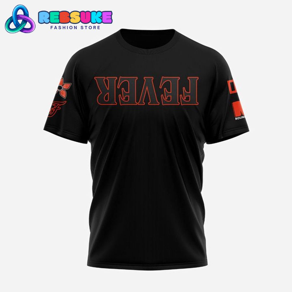 Indiana Fever x Stranger Things Game Black Shirt