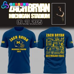 Michigan Wolverines x Zach Bryan The Quittin’ Time Tour 2025 Shirt
