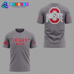 Ohio State Buckeyes Limited Edition “JESUS WON” Gray Shirt 2025