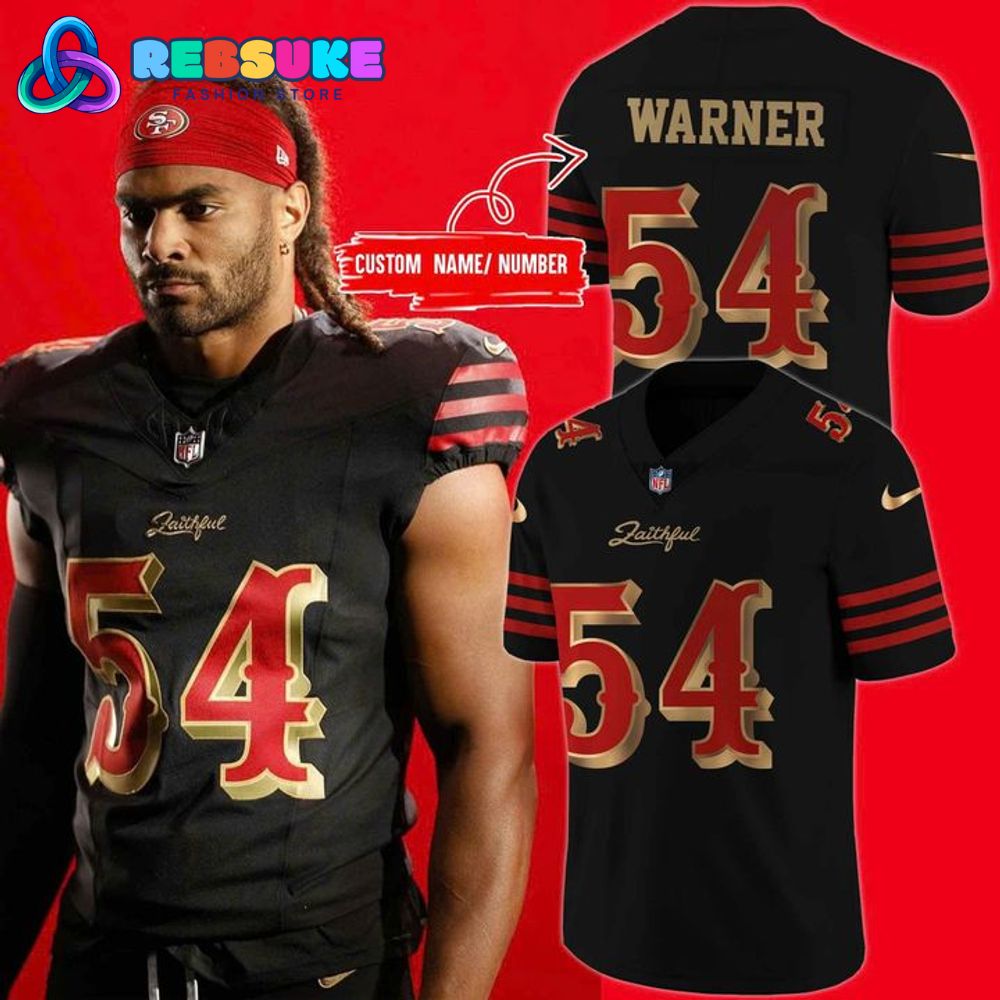 San Francisco 49ers Fred Warner Black 2025 Rivalries Football Jersey