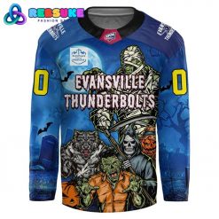Evansville Thunderbolts Happy Halloween 2025 Hockey Jersey