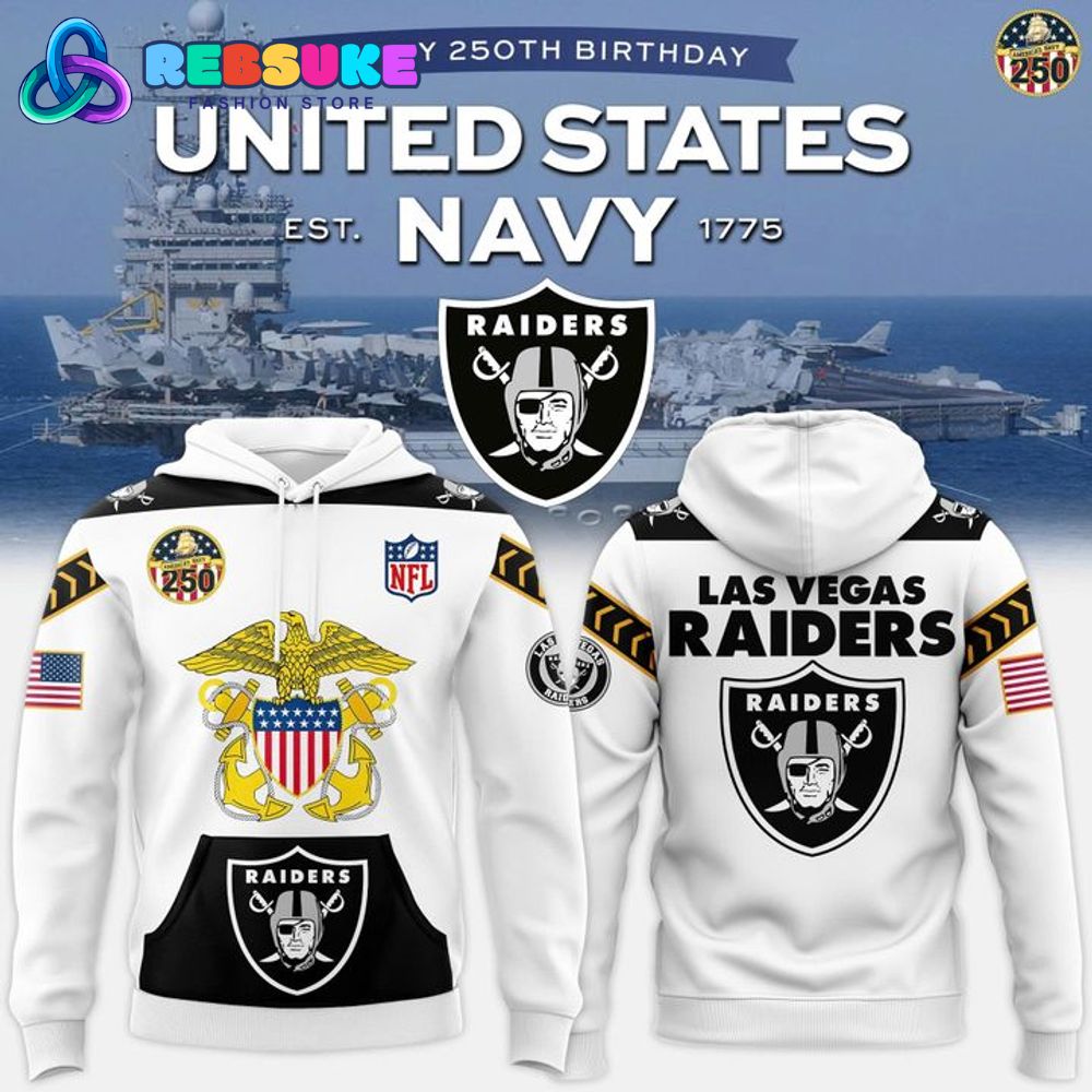 Las Vegas Raiders Navy 250th Birthday Celebration Night 2025 Hoodie