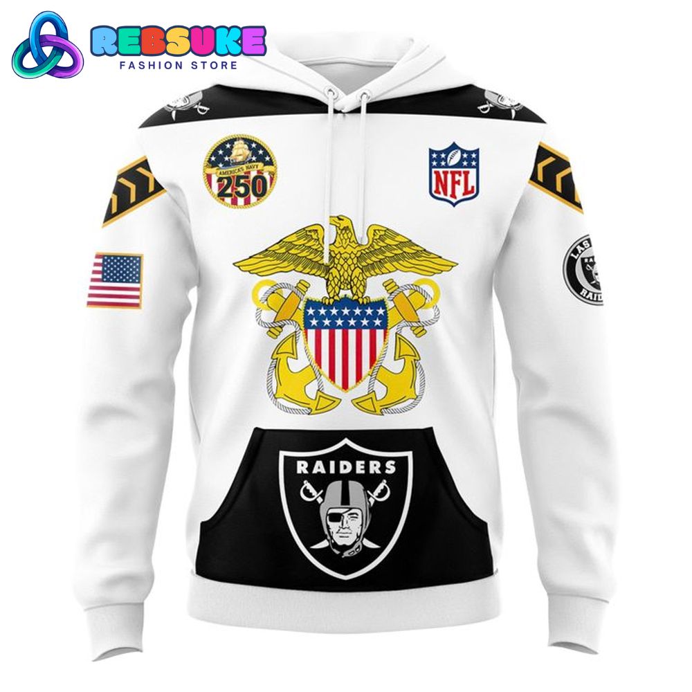 Las Vegas Raiders Navy 250th Birthday Celebration Night 2025 Hoodie