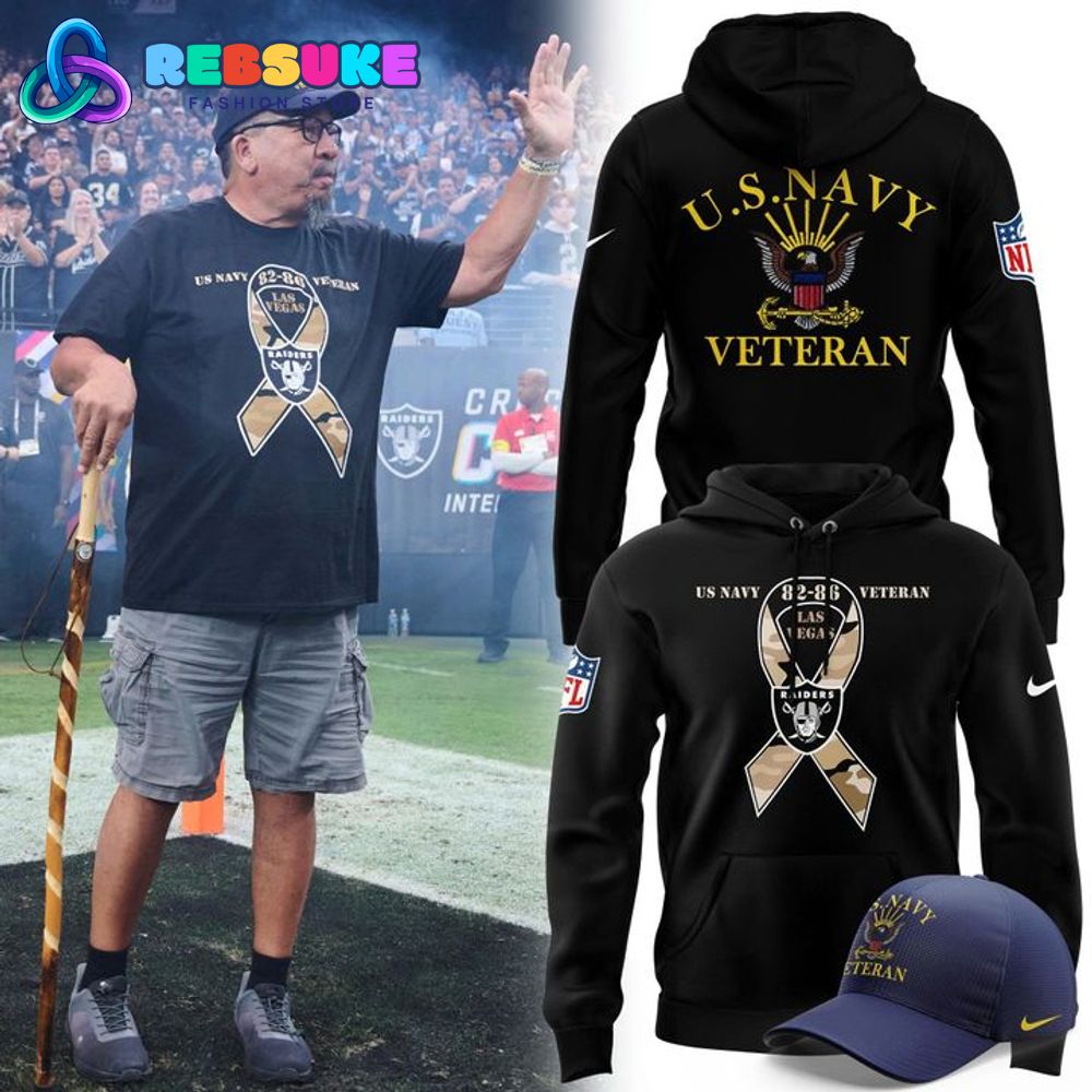 Las Vegas Raiders ''U.S. Navy Cold War Veteran'' Hoodie, Cap 2025