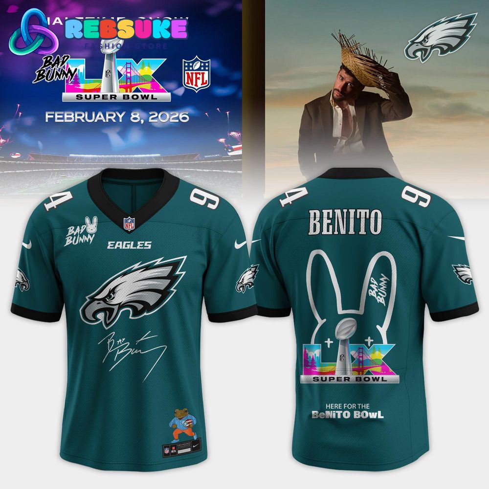 Philadelphia Eagles Bad Bunny 2026 Super Bowl LX Football Jersey