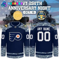 Philadelphia Flyers x Navy 250th Anniversary Night Hockey Jersey
