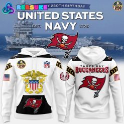 Tampa Bay Buccaneers Navy 250th Birthday Celebration Night 2025 Hoodie