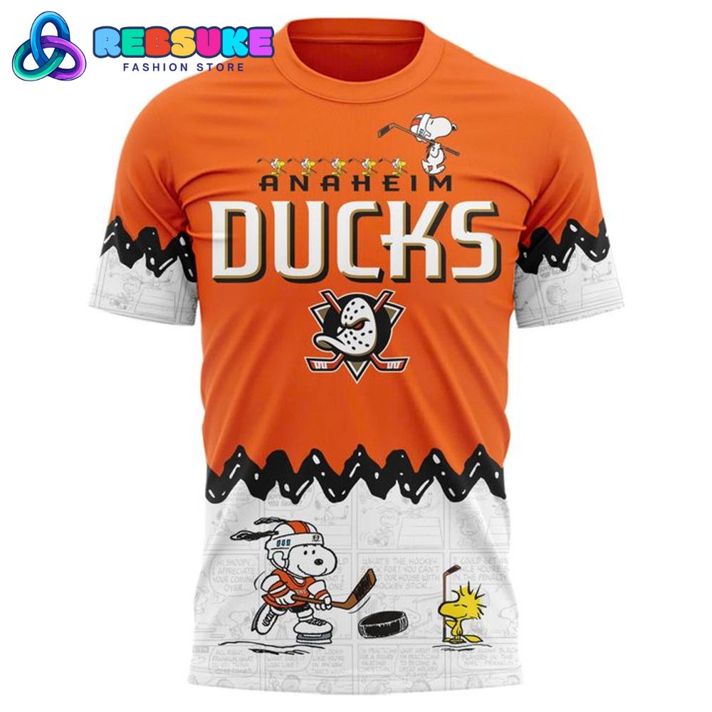 Anaheim Ducks x Peanuts Night Special Shirt 2025 Anaheim Ducks x Peanuts Night Special Shirt 2025