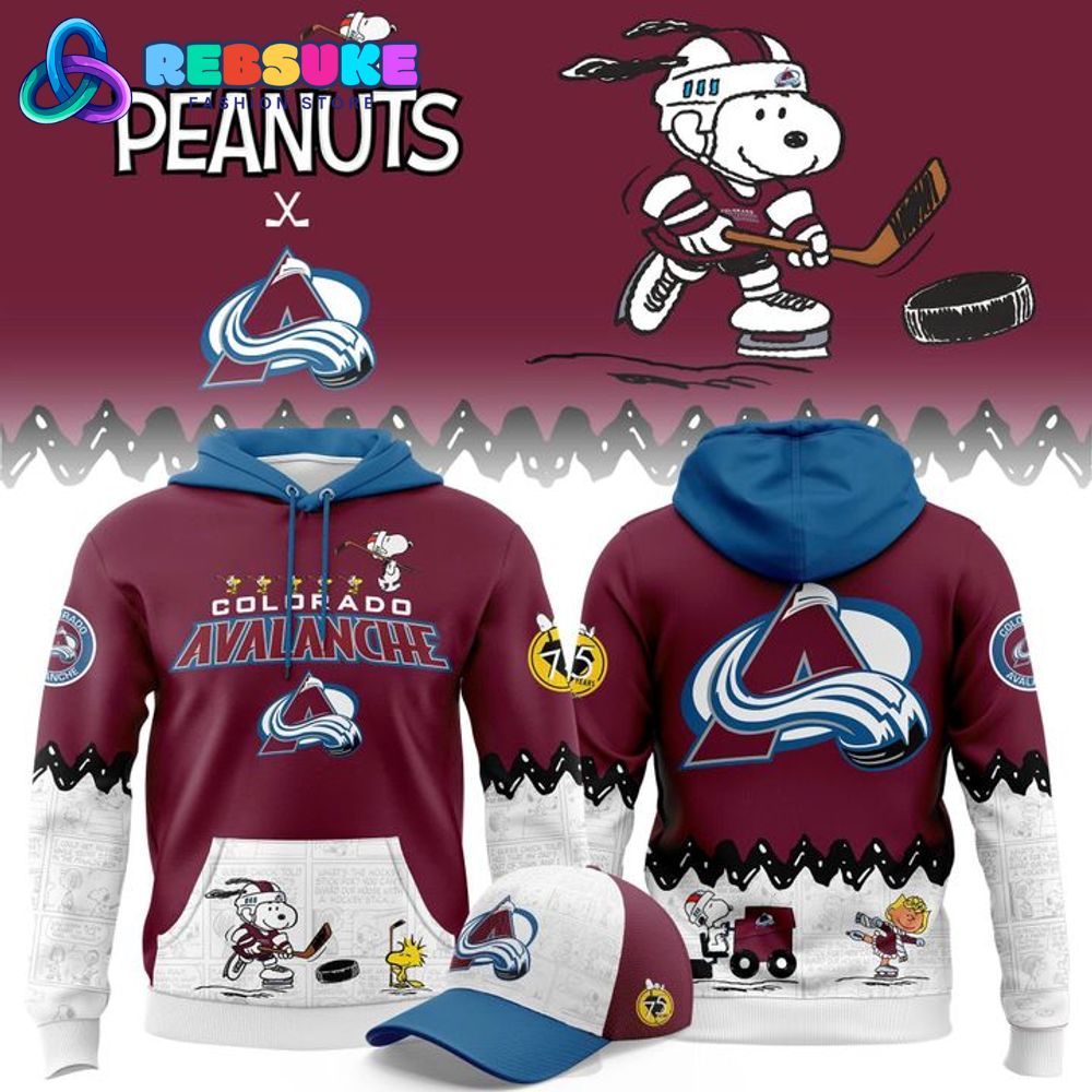 Colorado Avalanche x Peanuts Night Special Hoodie, Cap 2025 Colorado Avalanche x Peanuts Night Special Hoodie, Cap 2025