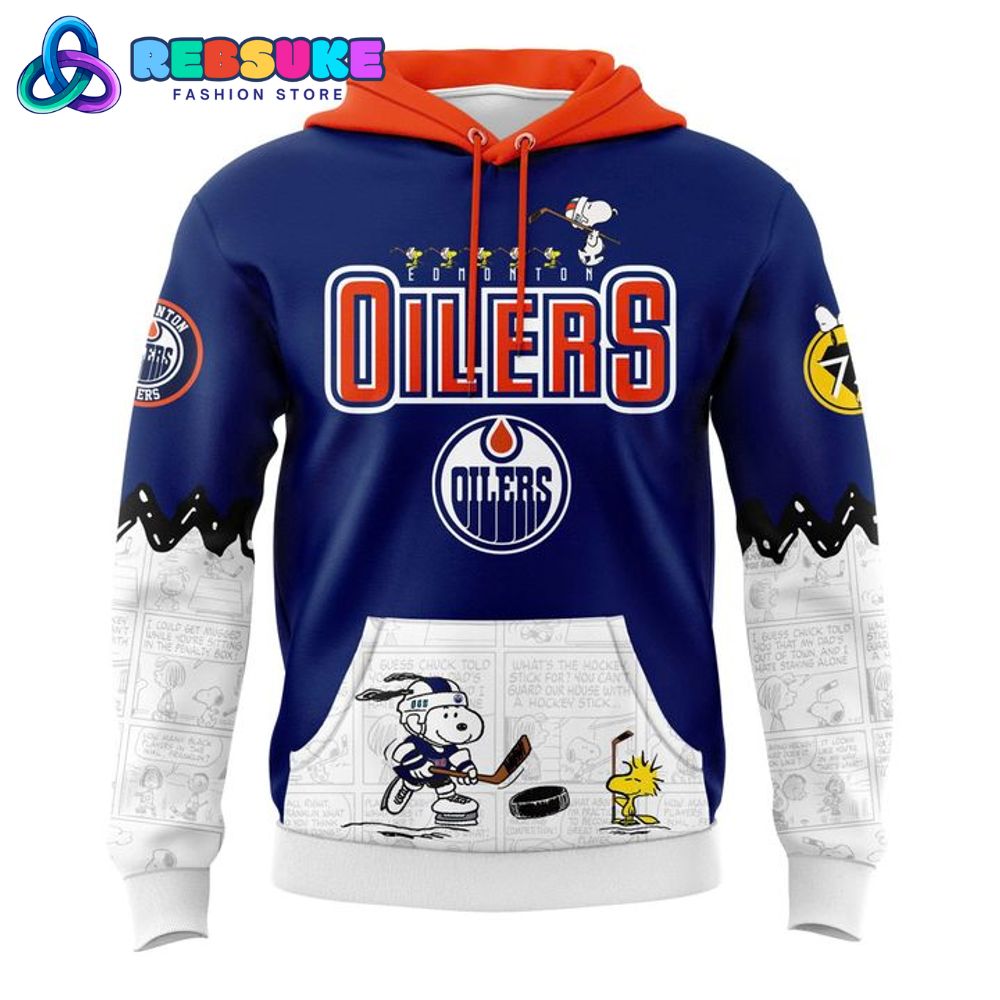 Edmonton Oilers x Peanuts Night Special Hoodie, Cap 2025 Edmonton Oilers x Peanuts Night Special Hoodie, Cap 2025