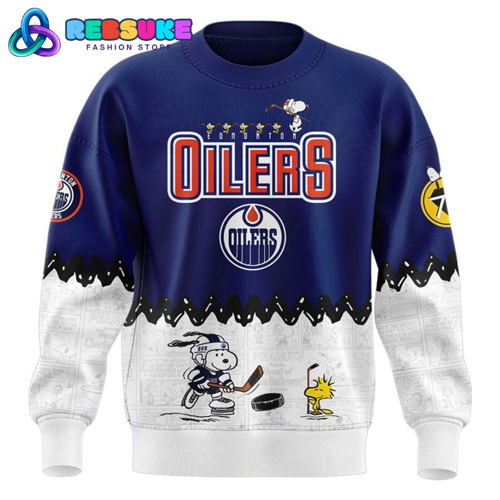 Edmonton Oilers x Peanuts Night Special Sweatshirt 2025 Edmonton Oilers x Peanuts Night Special Sweatshirt 2025