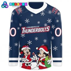 Evansville Thunderbolts x Mickey Merry Christmas 2025 Hockey Jersey