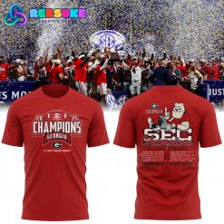 Georgia Bulldogs 2025 SEC Football Champions Red Shirt
