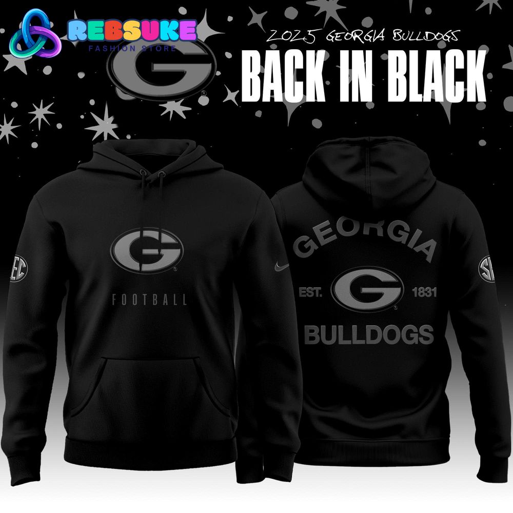 Georgia Bulldogs x Back In Black 2025 Special Hoodie Georgia Bulldogs x Back In Black 2025 Special Hoodie