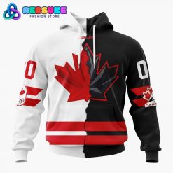 Hockey Canada Personalized Black Mix White 2026 Olympic Hoodie