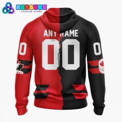 Hockey Canada Personalized Red Mix Black 2026 Olympic Hoodie