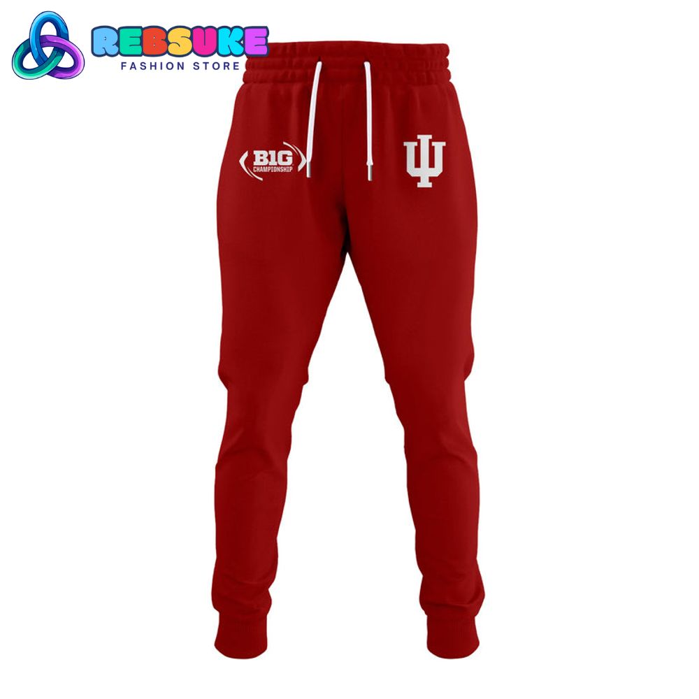 Indiana Hoosiers 2025 Big Ten Football Champions Red Hoodie Set Indiana Hoosiers 2025 Big Ten Football Champions Red Hoodie Set
