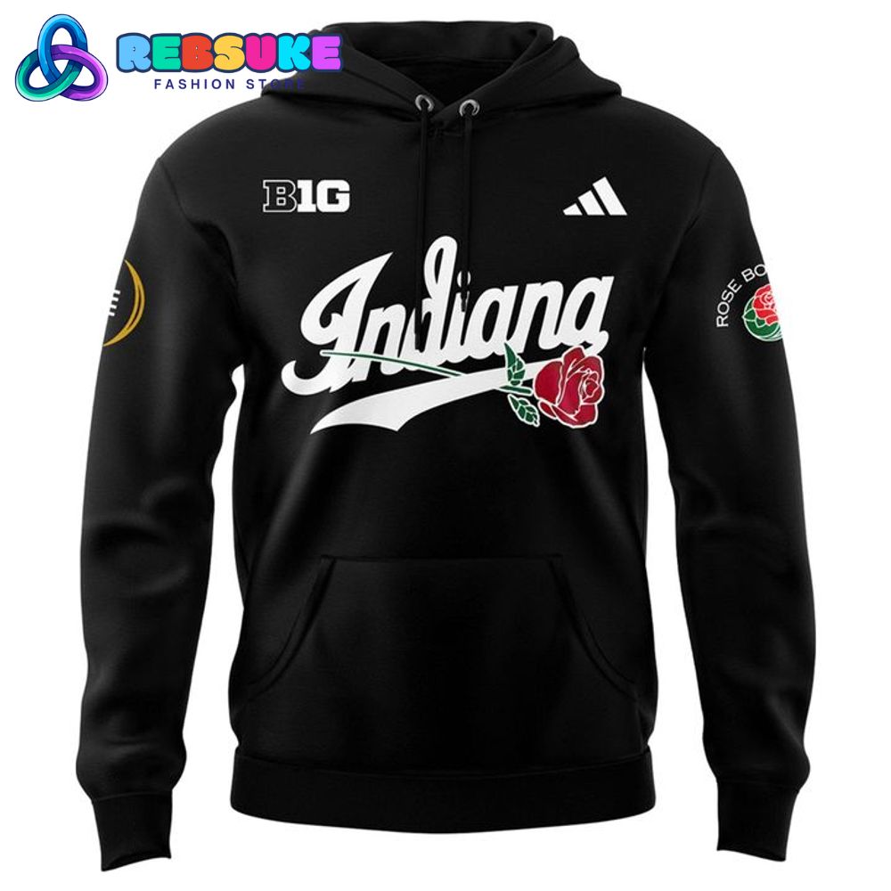 Indiana Hoosiers 2025 Rose Bowl Game Black Hoodie Indiana Hoosiers 2025 Rose Bowl Game Black Hoodie