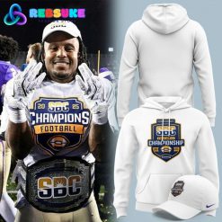 JMU Football Sun Belt Championship Hoodie, Cap 2025 White JMU Football Sun Belt Championship Hoodie, Cap 2025 White